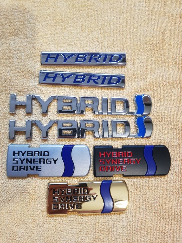 Stiker sigla emblema logo hybrid hibryd
