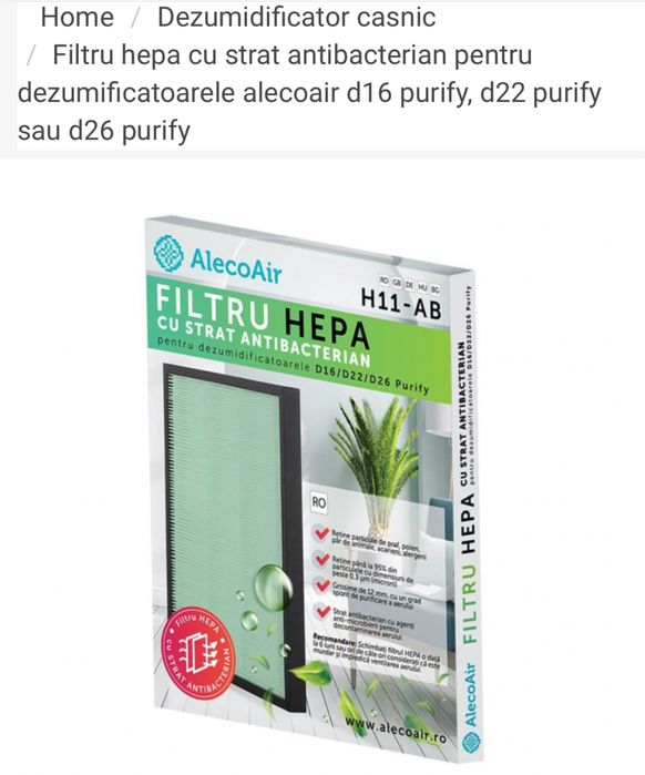 Filtru dezumidificator Alecoair D16