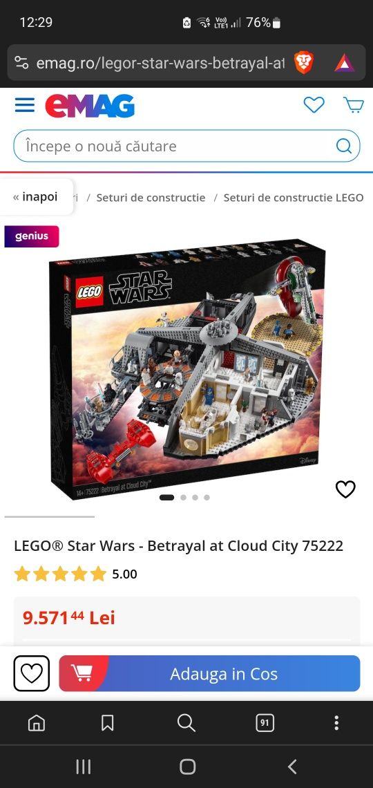 Lego star wars Cloud City 75222