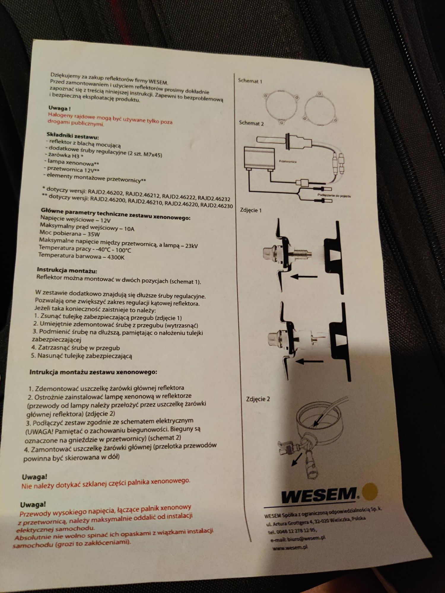 Proiector auto H3 12/24V Wesem