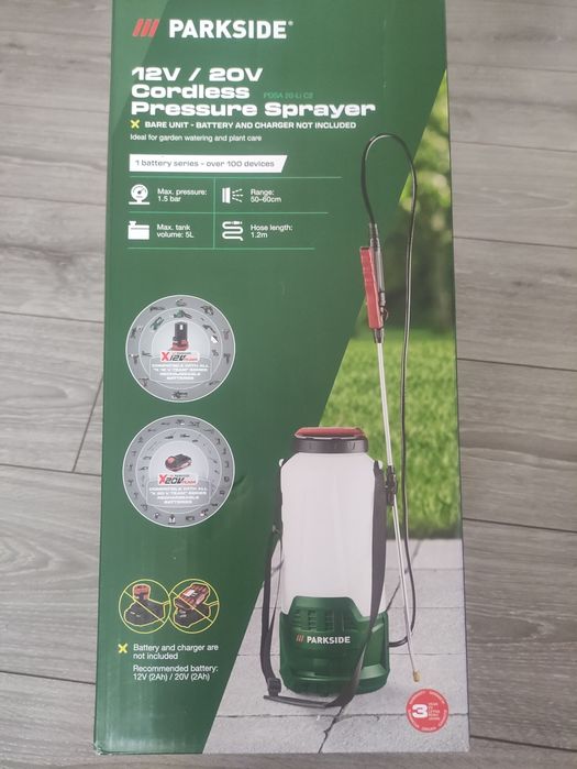 Pompa electrica de stropit 12 20 V Parkside pe acumulatori