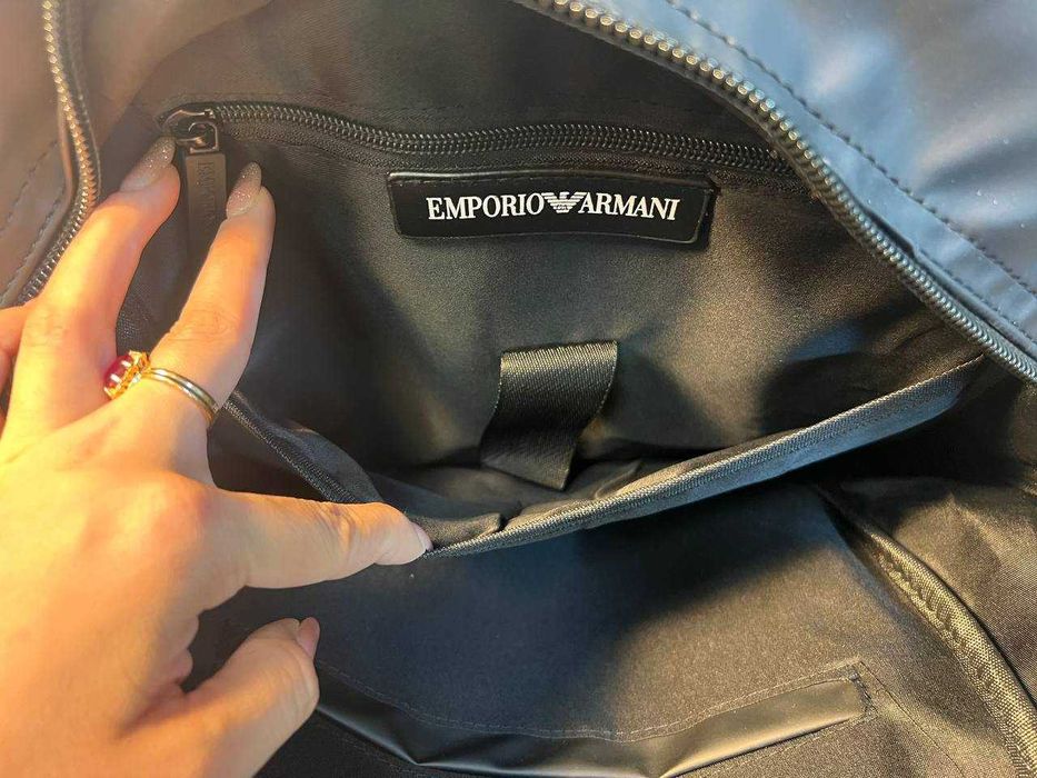 Emporio Armani Geantă rucsac, piele voiaj