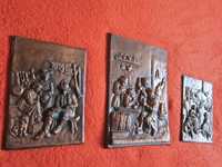 placheta relief bronz masiv vintage,colectie,Germania-cadou inedit