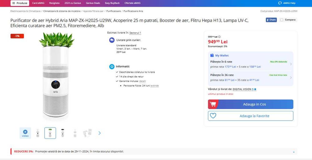 Vand purificator Blaupunkt