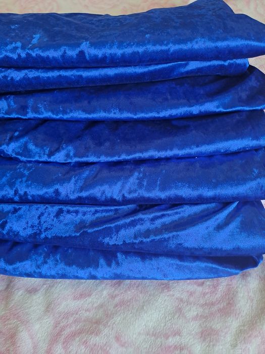 Королевский велюр, плюш синий новый