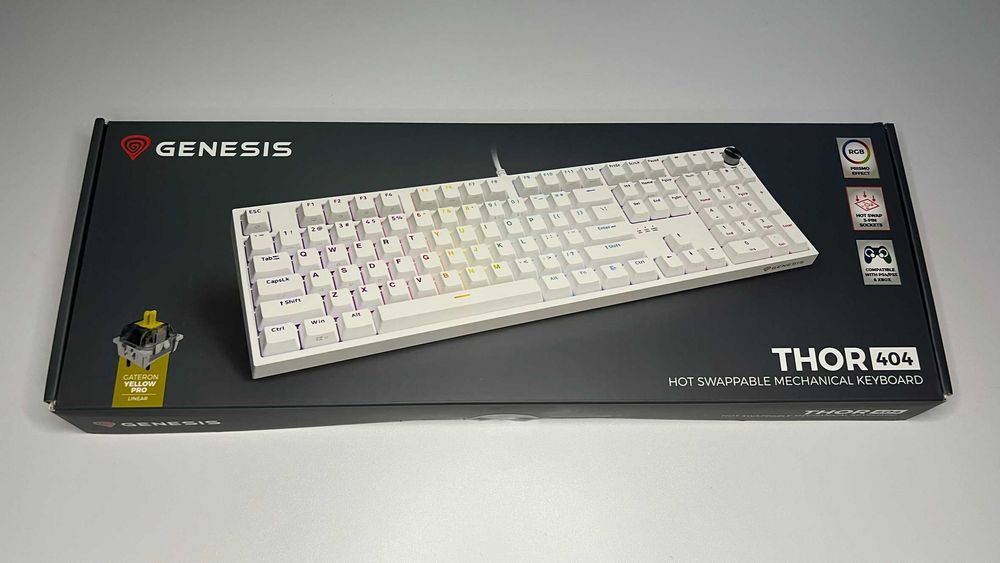 Tastatura Gaming Mecanica Genesis THOR 404 RGB White