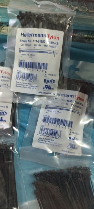 Cleme de cablu HellermannTyton 100 mm x 2,5 mm