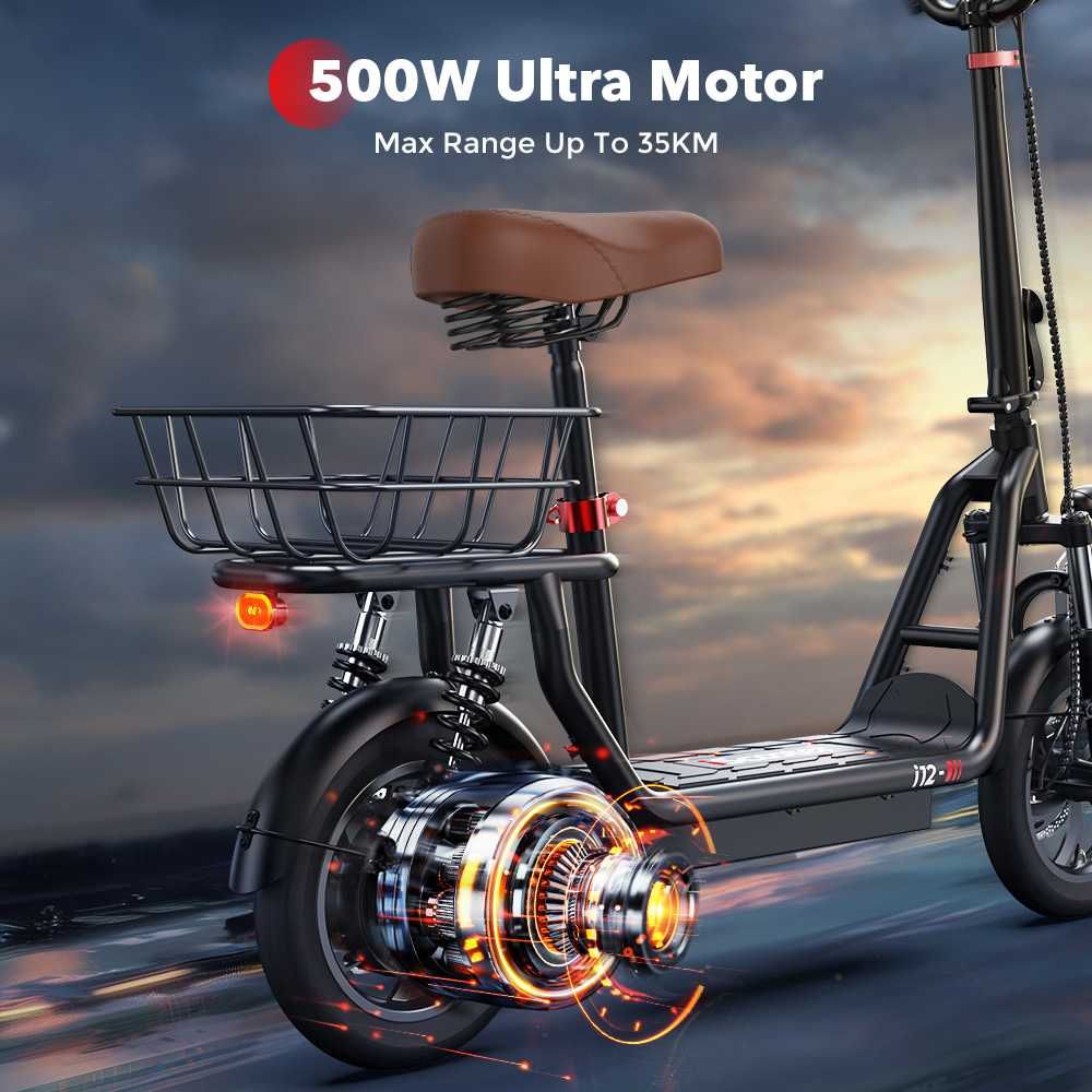 Електрически скутер/тротинетка със седалка iScooter i12 500W 7.5AH