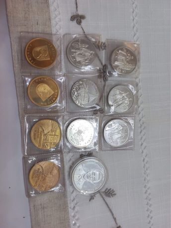 Monede de colecție în argint și aur placat