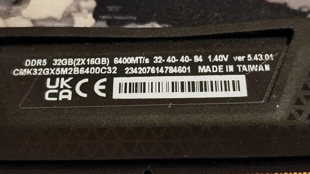 Memorie ram ddr 5 corsair vengeance 32 gb 2x 16gb 6400 mhz