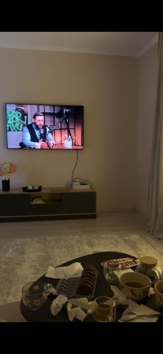 Тв тумба в серо темном оттенке