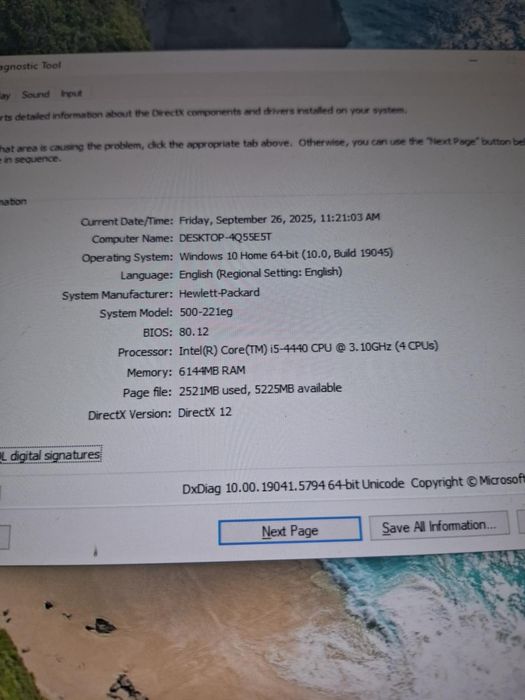 Calculator hp cu i5 , 8 g ram , video 4gb
