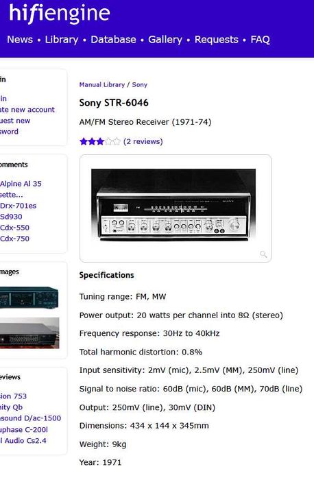 vintage SONY STR-6046 amplituner receiver