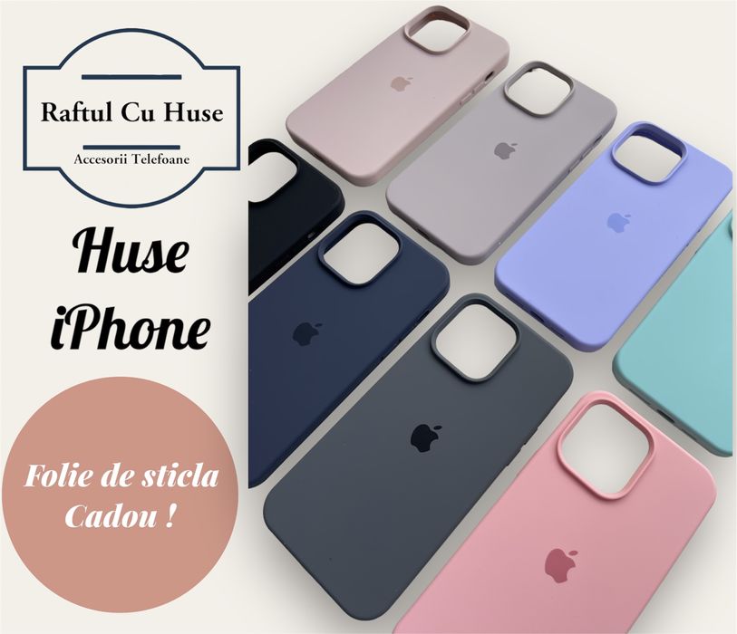 - Huse iPhone 16 / 16 Pro / 16 Pro Max /  + folie cadou!