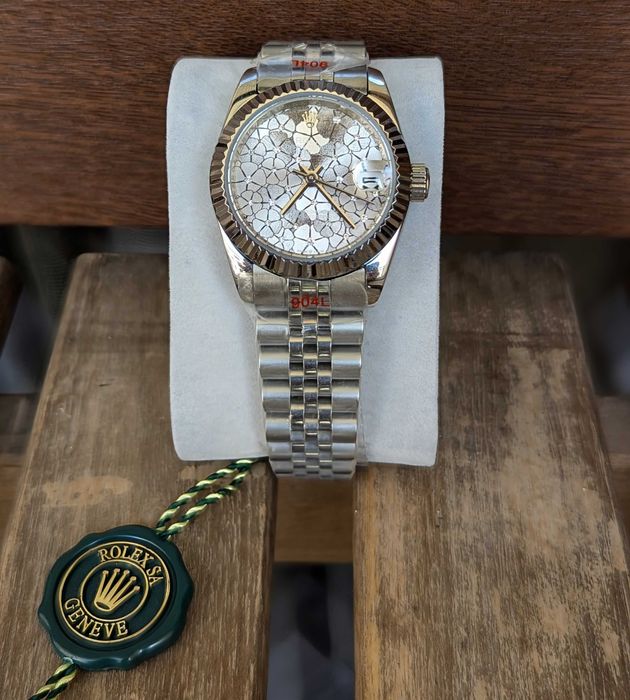 Ceas de damă automat cu cadran alb Rolex Lady-Datejust