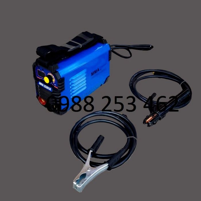 250А МАХ Мини 2,5 кг Електрожен инверторен 4м кабели с дисплей НА