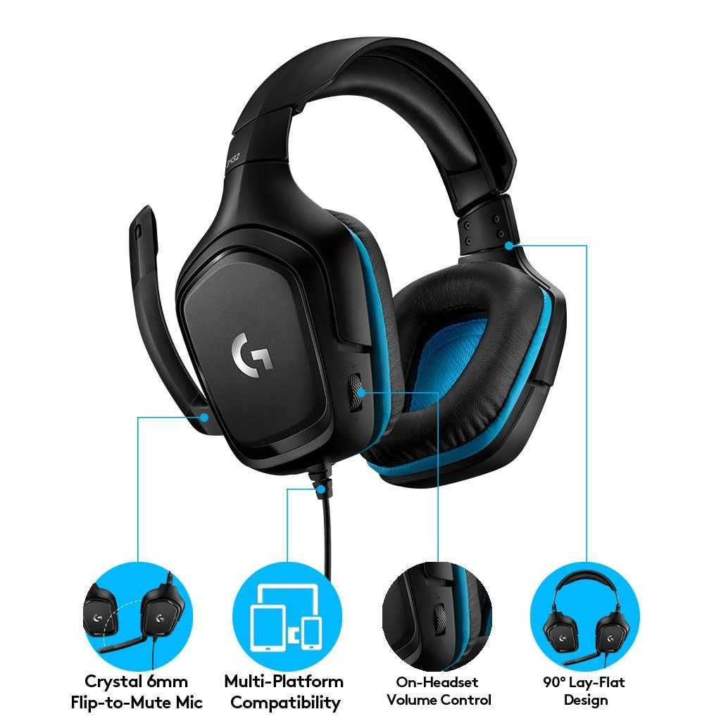 НОВИ ПРОМО 2г Гаранция Нови Гейминг Слушалки Logitech - G432, Черни