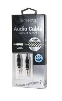 Cablu audio Lemontti LAUXCMBK, 2 x Jack 3.5 mm, 1 m