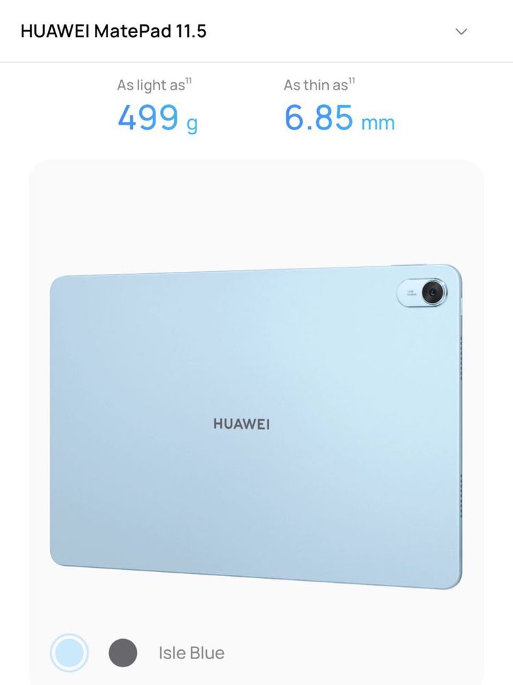 Huawei MatePad 11.5 8/256 Blue holati yangi