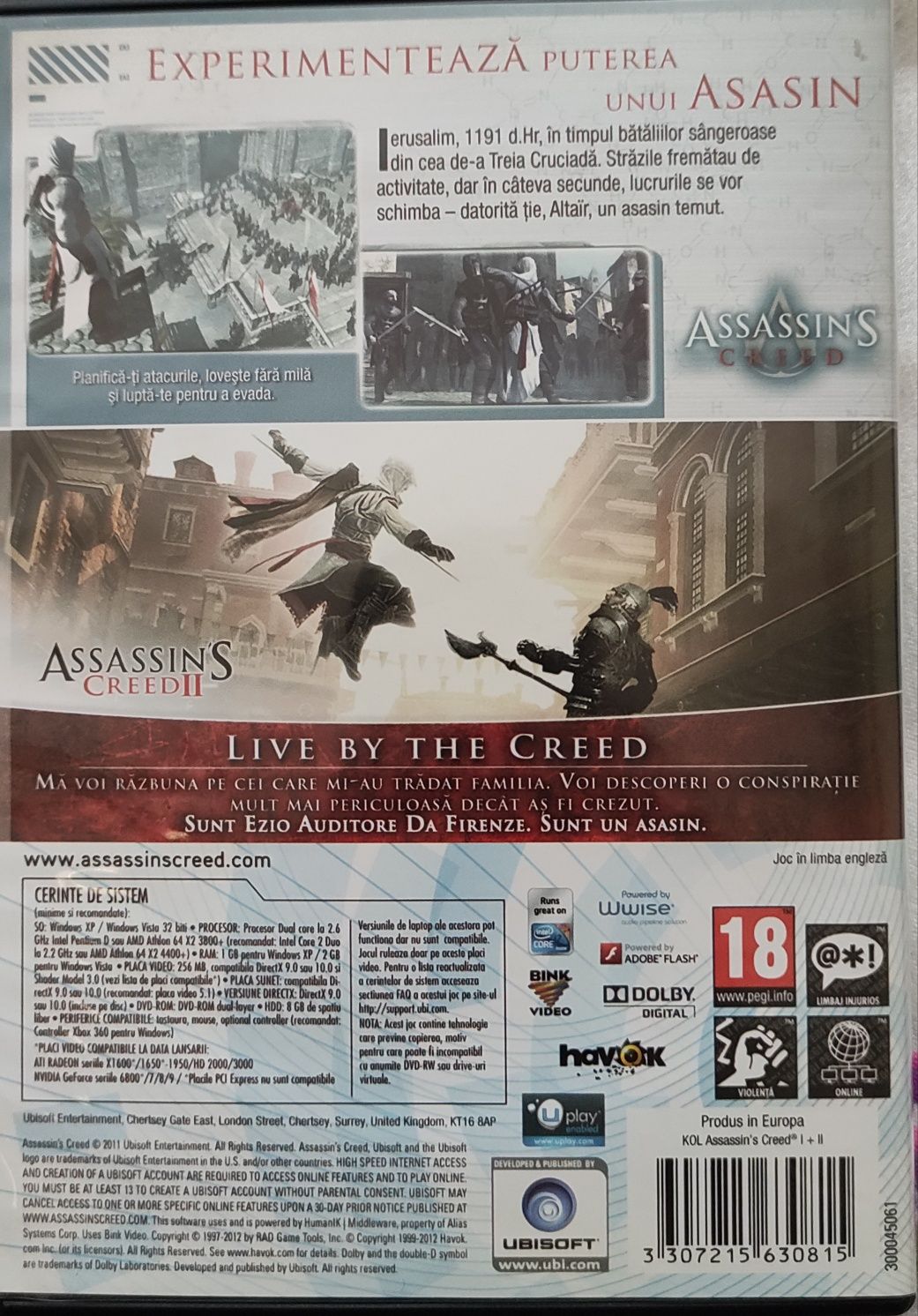 Joc PC Assassin's Creed 1 și 2