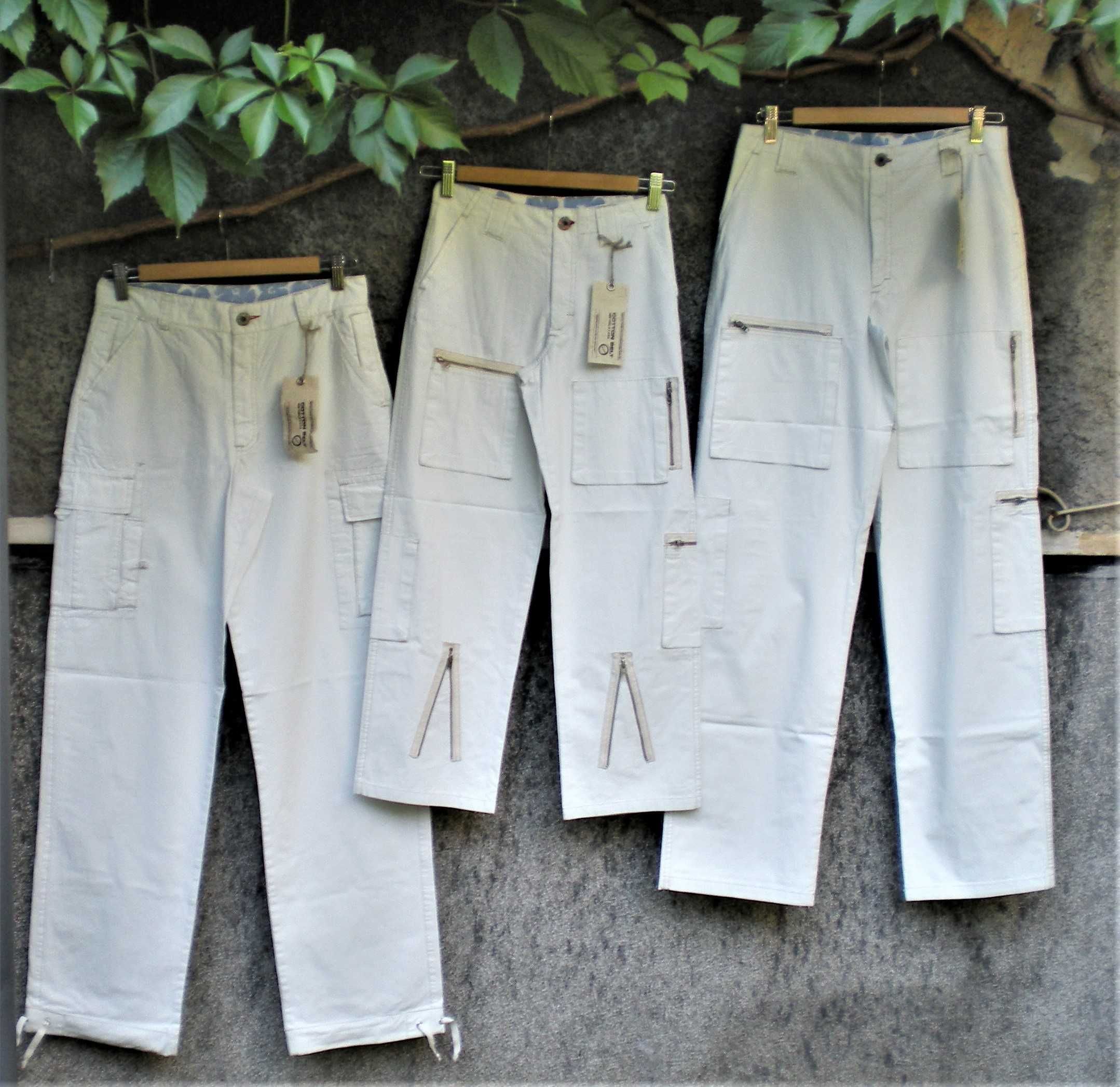 Pantaloni băieţi din poplin ALB_talia L, M, S, 7/8_brand „COTTON Belt”