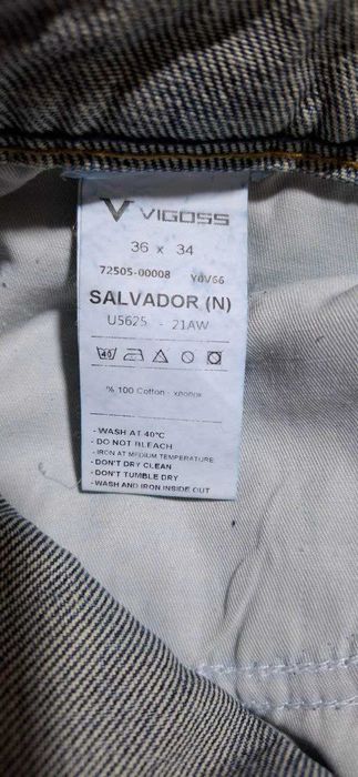 Джинсы турецкие VIGOSS SALVADOR размер W36 L34