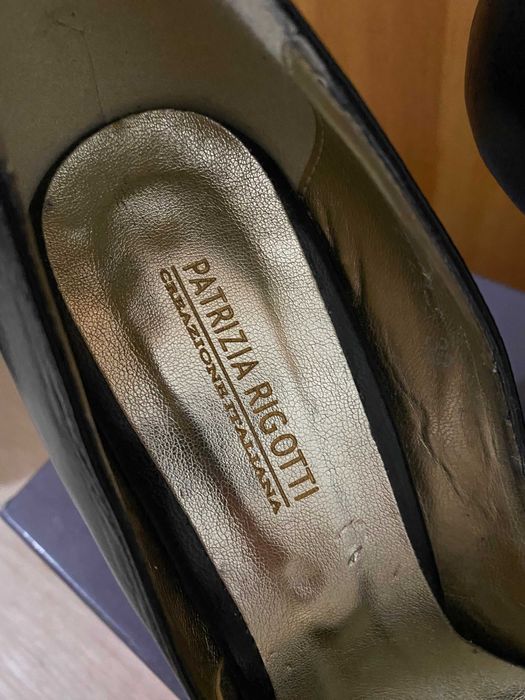 Patrizia Rigotti Pantofi Peeptoe cu Toc Inalt din Piele, 39 EU