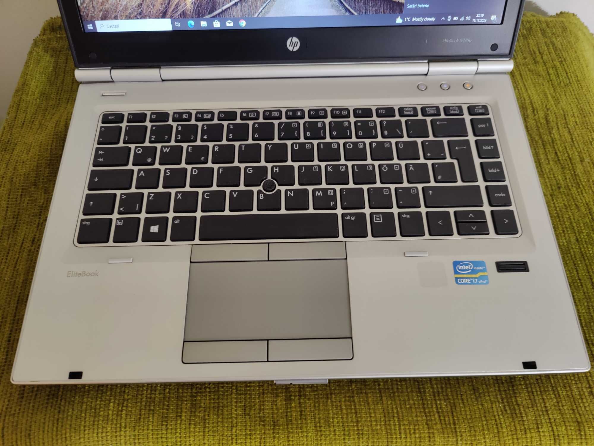 Laptop HP EliteBook 8470p, Core i7-3520M, ram 16 GB ddr3, SSD 240 GB