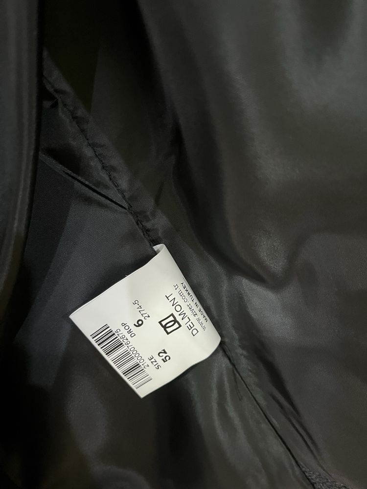 Costum complet gri slim marimea 52 barbati