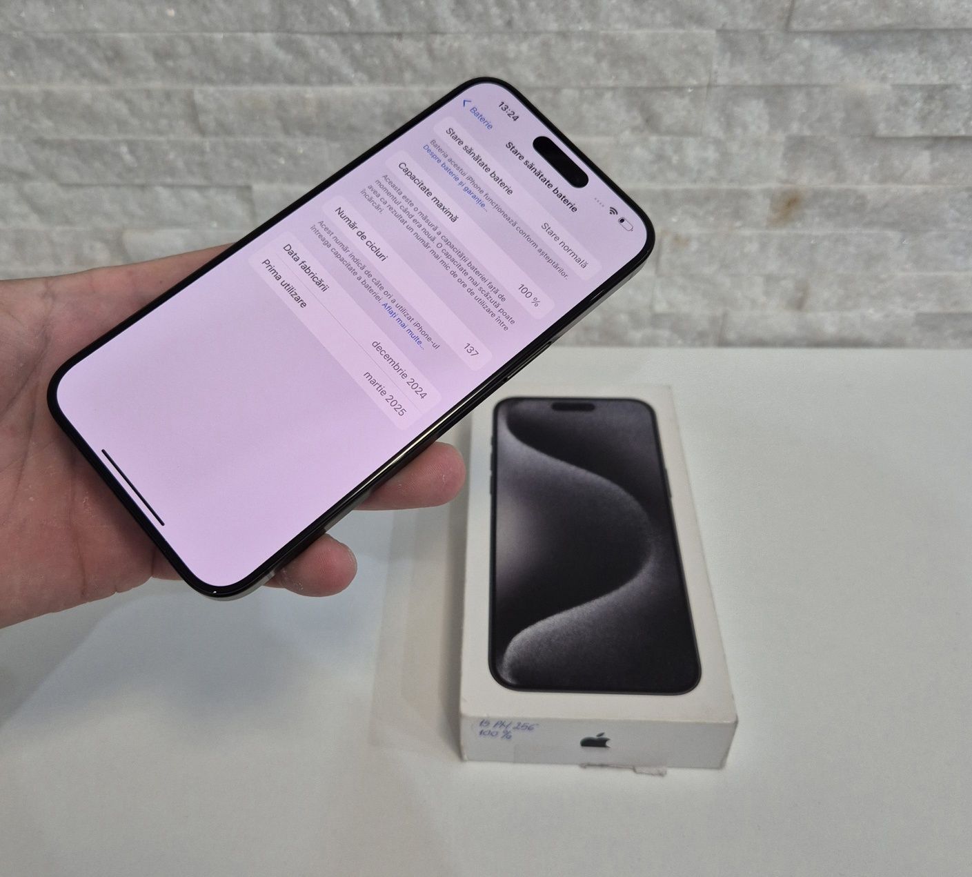 iPhone 15 Pro Max 256GB. IMPECABIL !! 100% Bateria