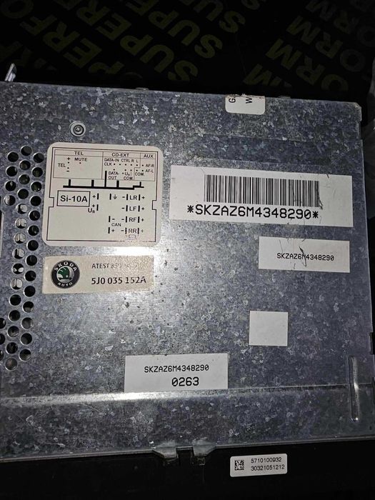 Radio CD  Skoda 5j0035152a Skoda Octavia Skoda Rapid etc