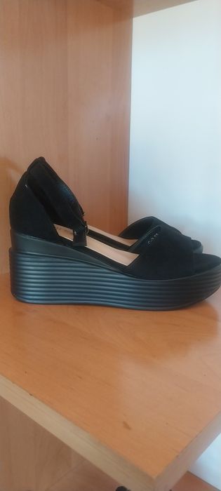 Sandale Tonii din material textil, culoare neagra, numărul 38,