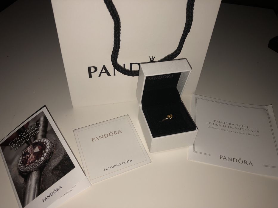 Позлатен пръстен Pandora 14k