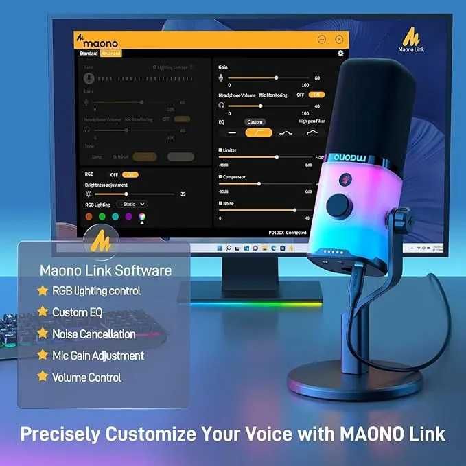 Микрофон PD100X RGB XLR/USB