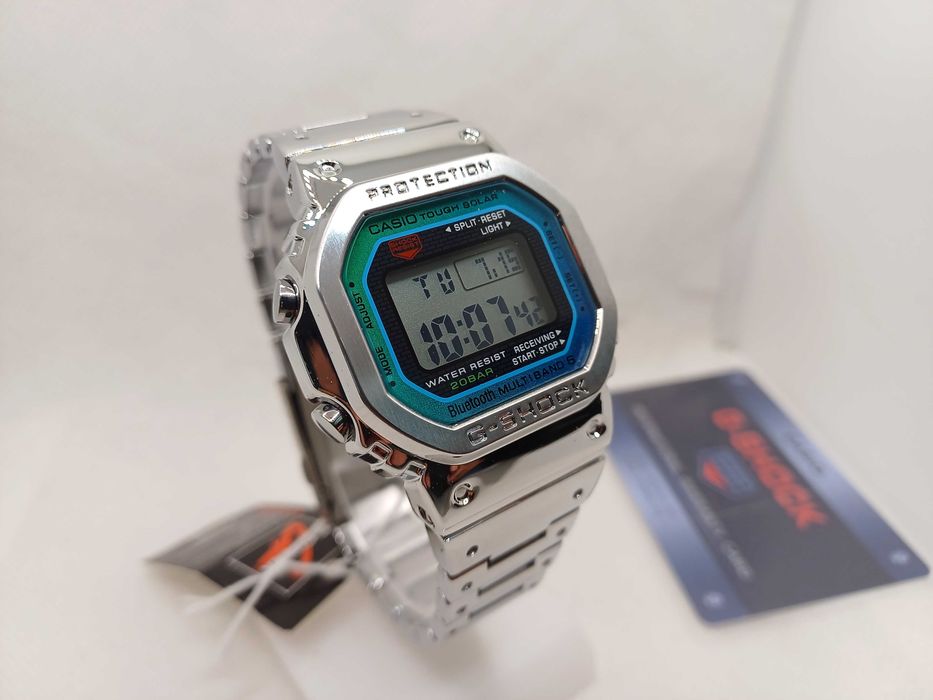 Ceas barbati Clasic Casio g shock gmw b5000pc Silver Blue Nou,Garantie