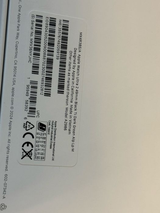 ЗАПЕЧАТАН 49mm Apple watch ULTRA 2 CEL Гаранция A1 2027г. Black