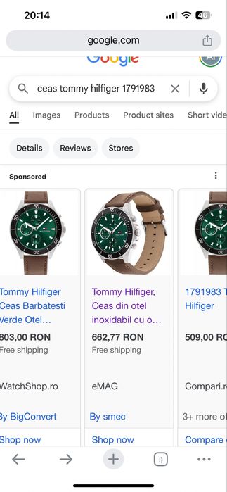 Vand ceas Tommy Hilfiger Original cu cod de verificare 1791983