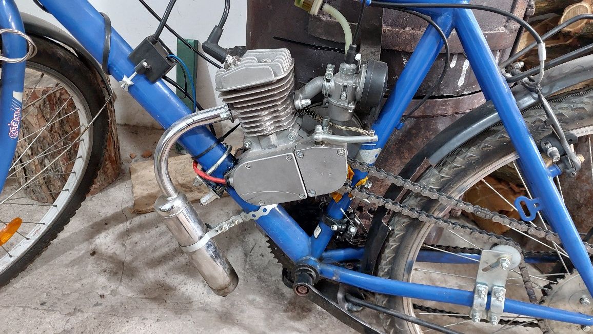 Bicicleta cu motor nou 2T 80cc