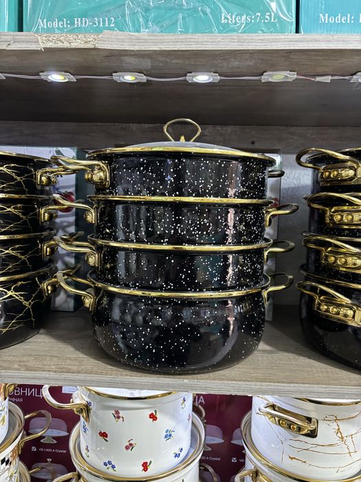 Эмалированная мантоварка 7.5 литр, диаметр 32см