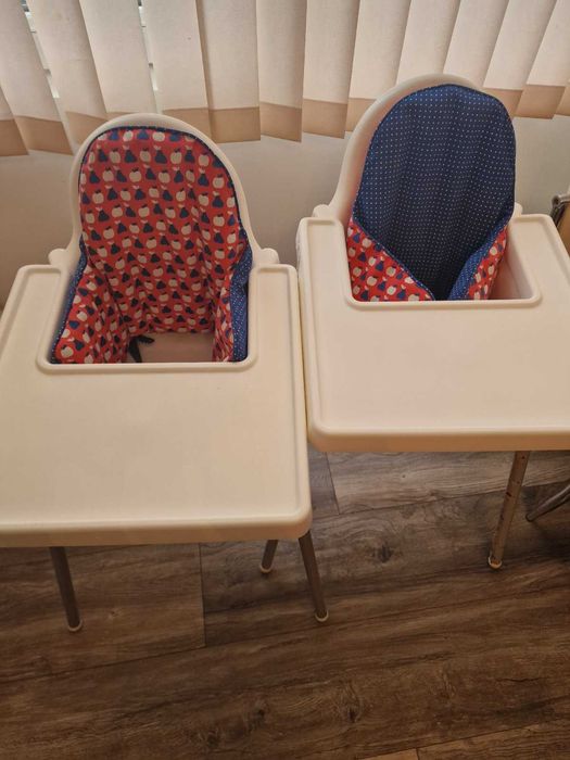 ANTILOP столче за хранене с табличка IKEA + облегалка и калъфка