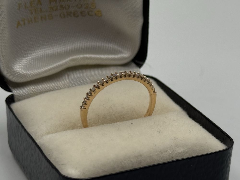 Inel Semi Eternity Aur 18 k Cu Diamante