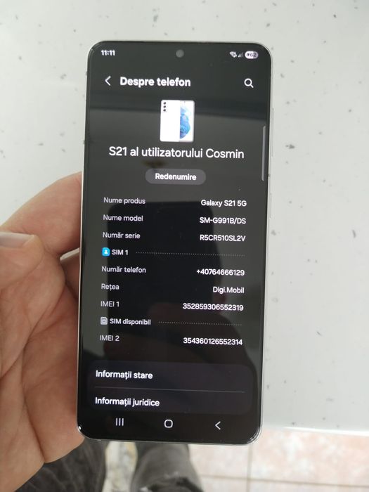Samsung galaxy s21 alb impecabil