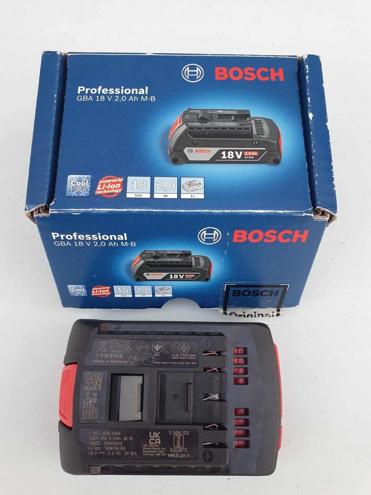 Bosch GBA 18V, 2,0 AH Li-ion