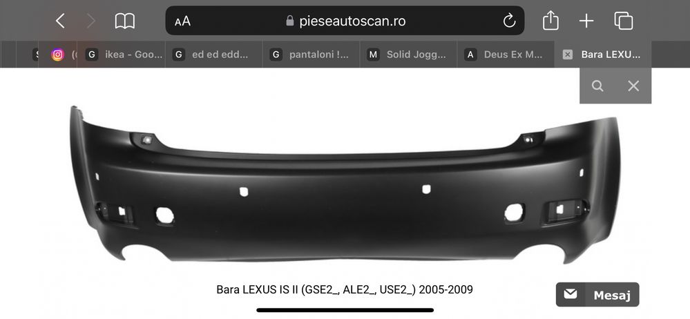 Bara spate lexus is 250/220 gse2 2005-2009