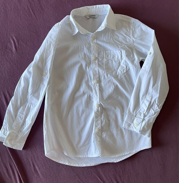 Cămașă alba baieti 122-128 7/8 ani LC Waikiki