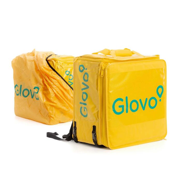 Geanta Rucsac Extensibil Glovo cu Husă  Ploaie Nou Sigilat Model 2025