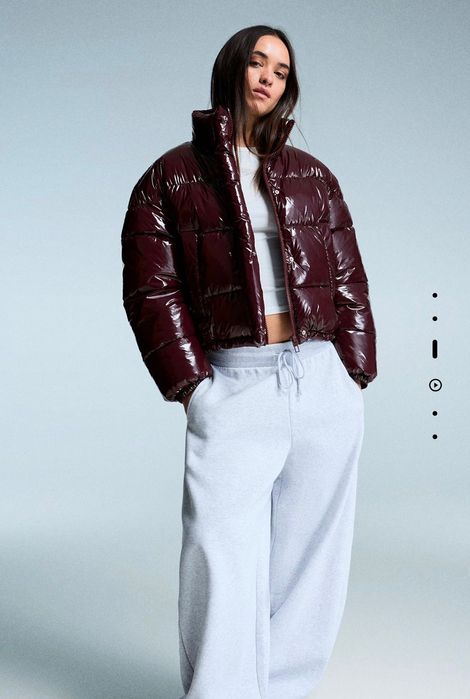 Яке с винилов  ефект Bershka