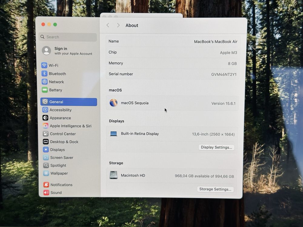 Macbook Air M3 1TB - на 15 зареждания!