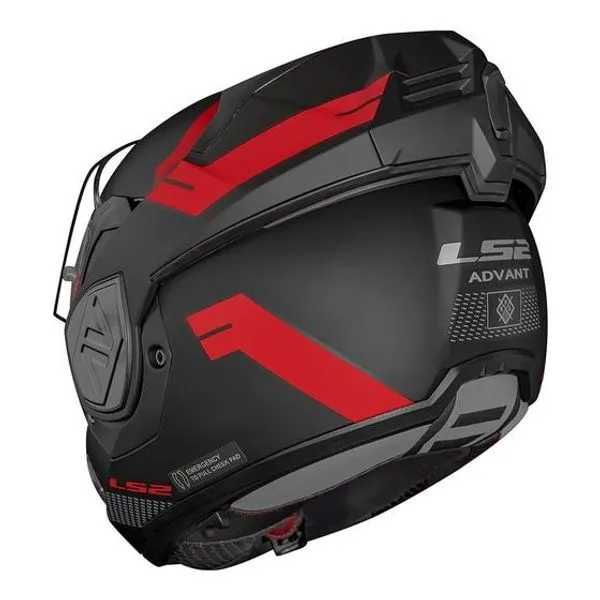 Отваряема мото Каска LS2 Advant FF901 Black/Red ECE 22.06, L,като нова