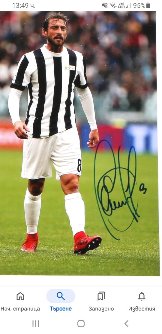 Adidas Juventus Glaudio Marchisio # 8 Mens / L ОРИГИНАЛ! Мъжка Тениска